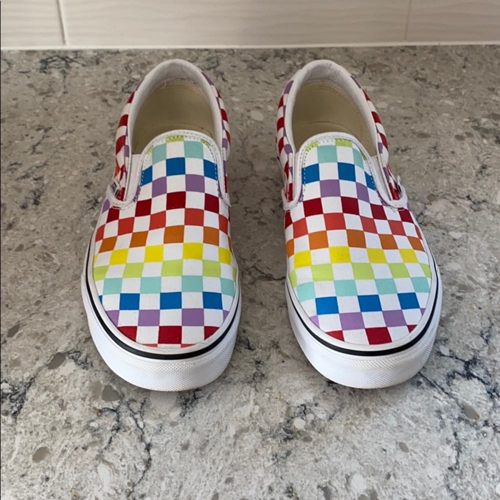 Vans checkerboard rainbow Pride size 7.5 M/8.5 W
